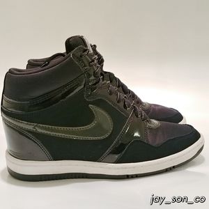 Nike Sky Force High Wmns Wedge Black Metallic 9.5